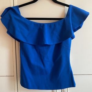 Ted Baker Blue Ruffle Blouse